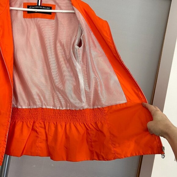 JC de Castelbajac Orange Zip Up‎ Windbreaker Light Jacket Sz S *no size label* - Picture 13 of 15
